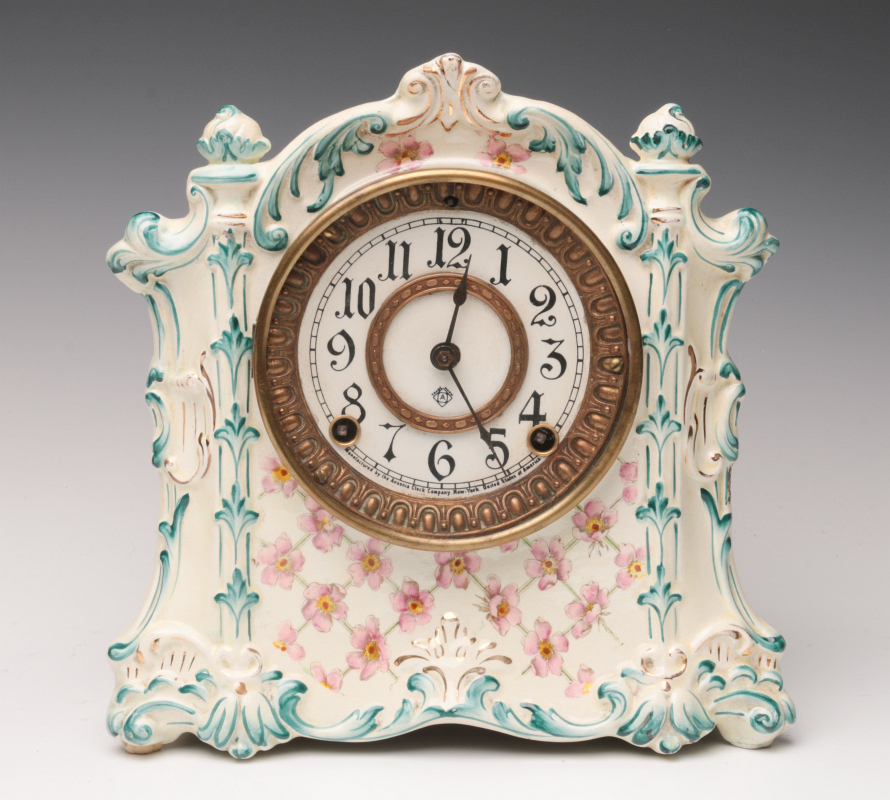 AN ANSONIA 'TALISMAN' MODEL CHINA CASE CLOCK