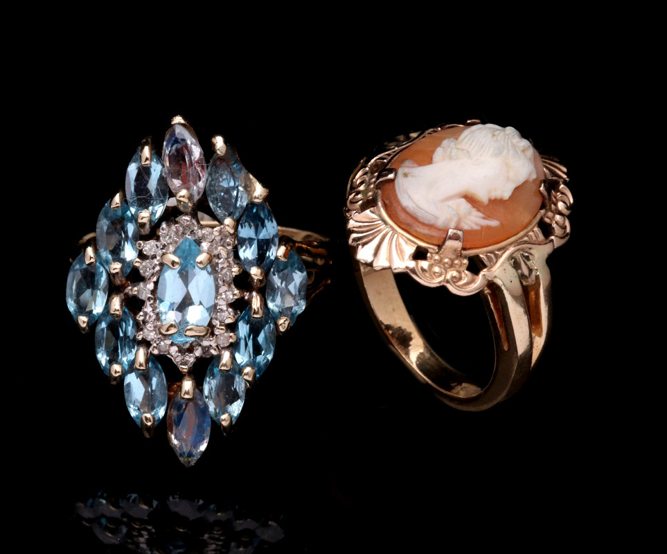 TWO LADIES' FASHION RINGS