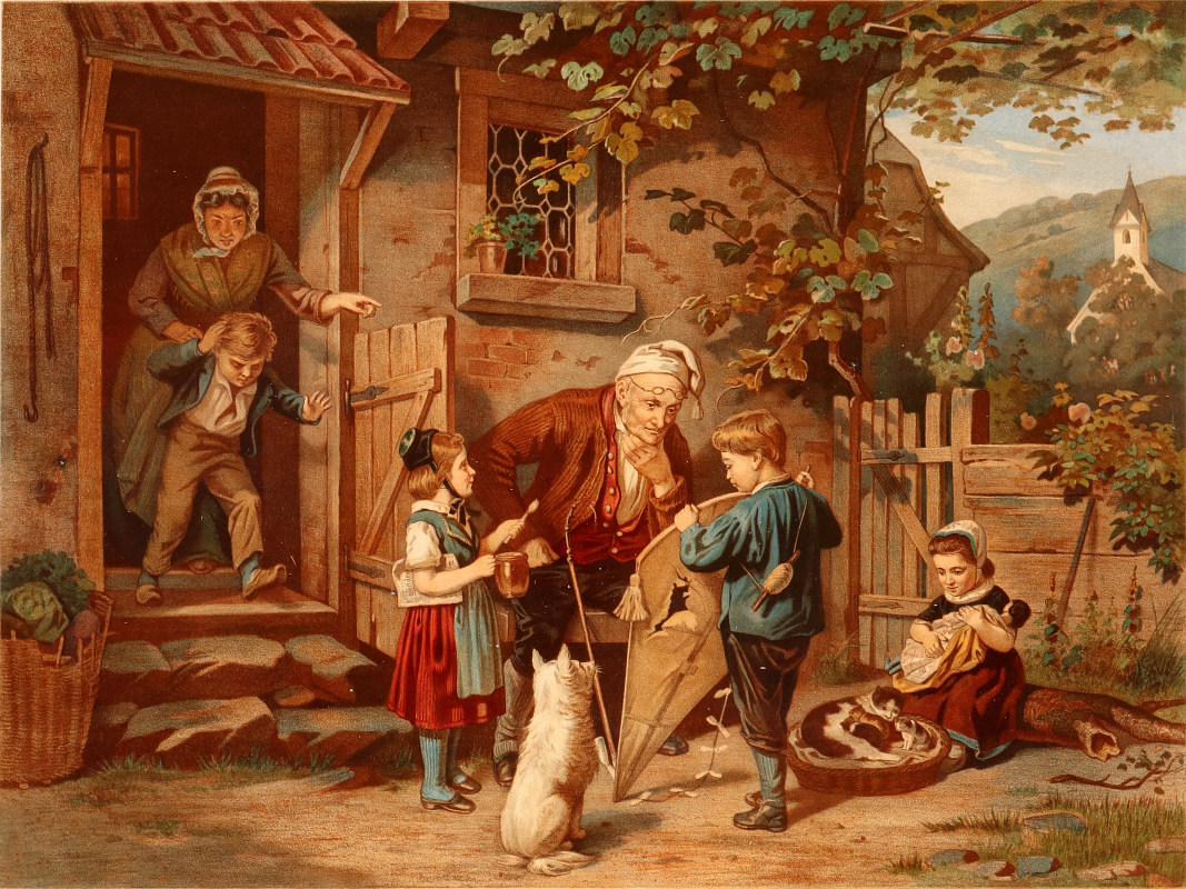 AN 1871 GENRE SCENE CHROMOLITHOGRAPH