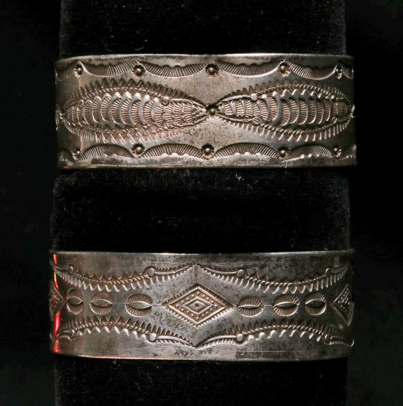 TWO GOOD NAVAJO STERLING CUFF BRACELETS