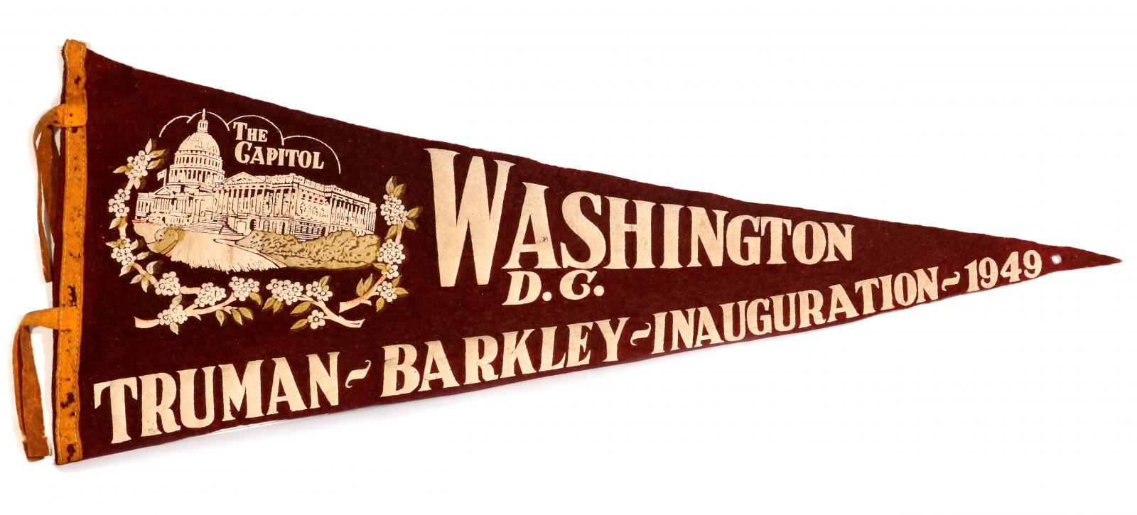 1949 TRUMAN BARKLEY INAUGURATION PENNANT