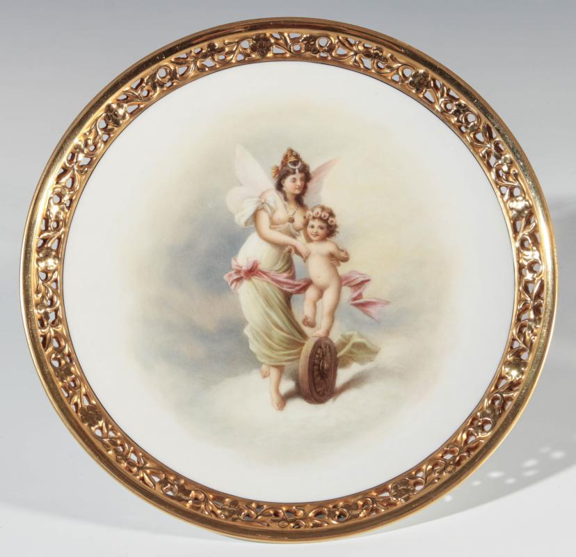 A FINE DRESDEN CABINET PLATE, CIRCA 1900