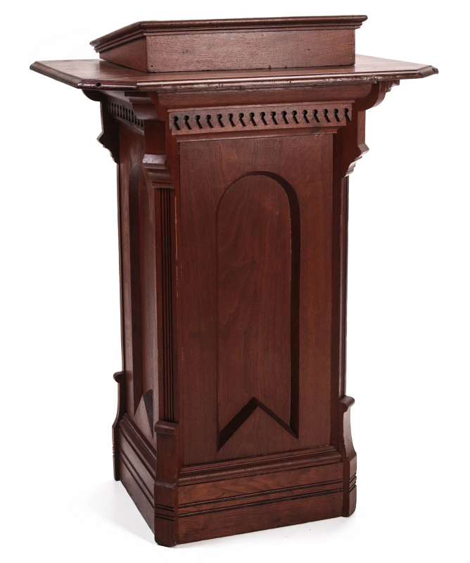 A 19TH CENTURY VICTORIAN WALNUT LECTERN