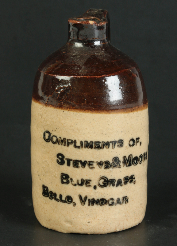 A BLUEGRASS BELLE VINEGAR MINI ADVERTISING JUG