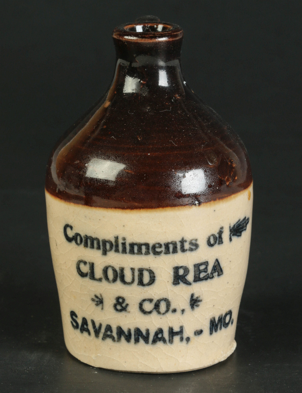 CLOUD REA' SAVANNAH MISSOURI MINI ADVERTISING JUG