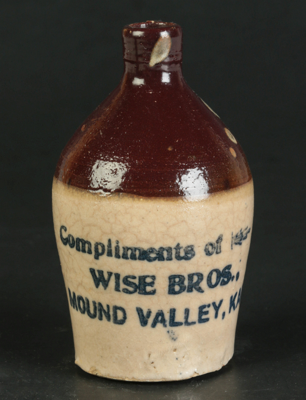 'WISE BROS.' MOUND VALLEY KANSAS MINI ADVERT JUG