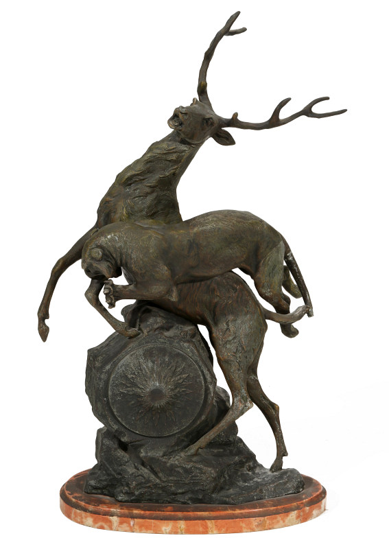 A 19TH C. SPELTER SCULPTURE AFTER FIRMATO LEMOYNE