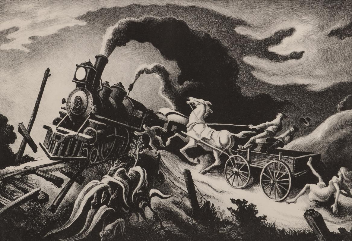 THOMAS HART BENTON (1889-1975) PENCIL SIGNED LITHO
