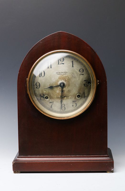 A SETH THOMAS FOUR-BELL SONORA CHIME SHELF CLOCK