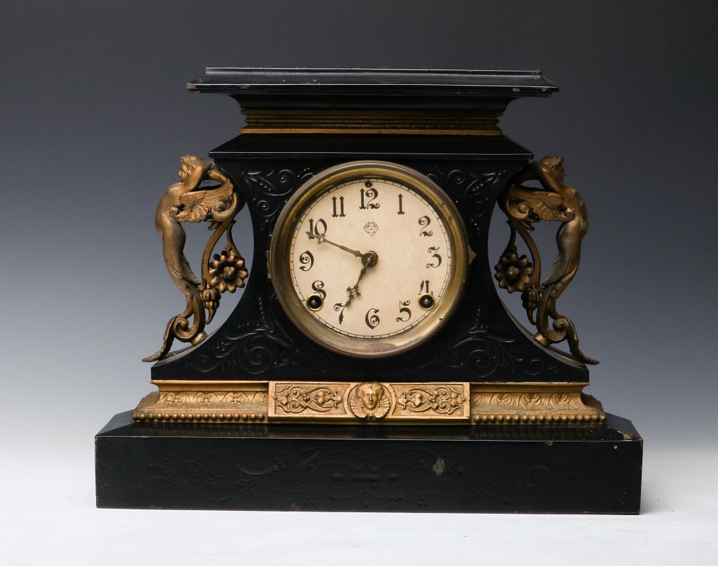 AN ANSONIA 'ROSALIND' SHELF CLOCK