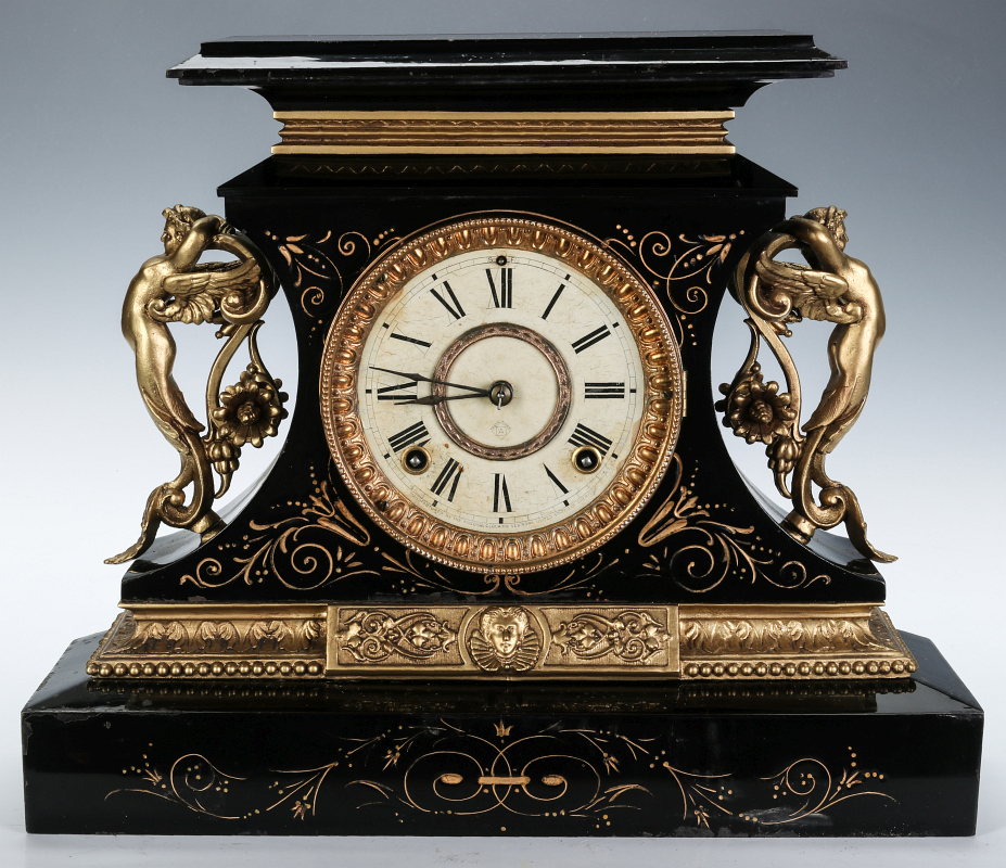 AN ANSONIA 'ROSALIND' SHELF CLOCK