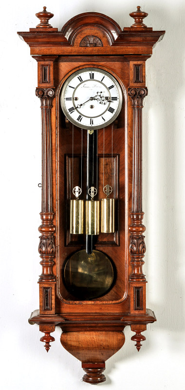 A NICE AUSTRIAN THREE-WEIGHT REGULATOR WALL CLOCK