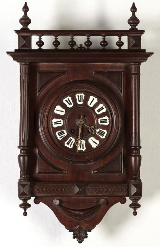 A 19TH CENTURY GERMAN BLACK FOREST WALL CLOCK