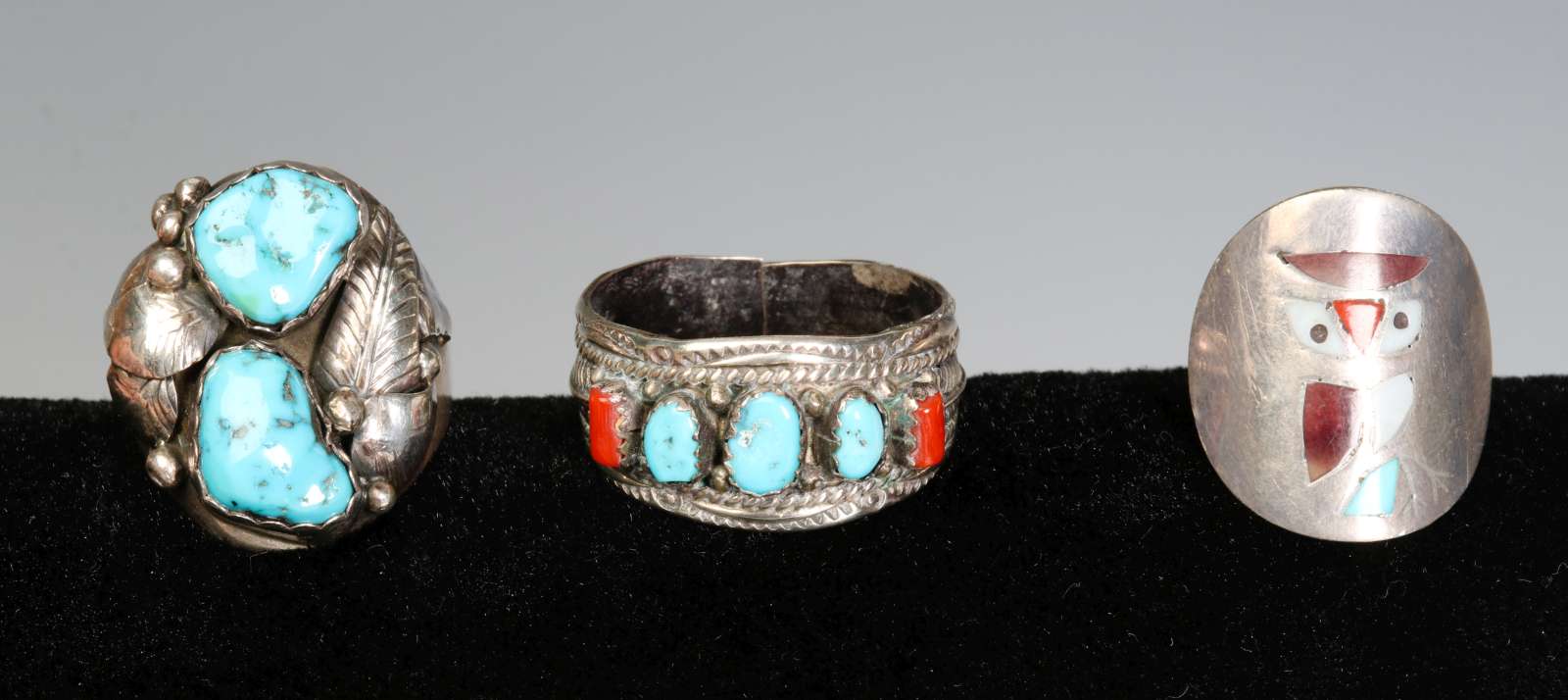 VINTAGE NAVAJO STERLING GENT'S RING SIGNED BEGAYE