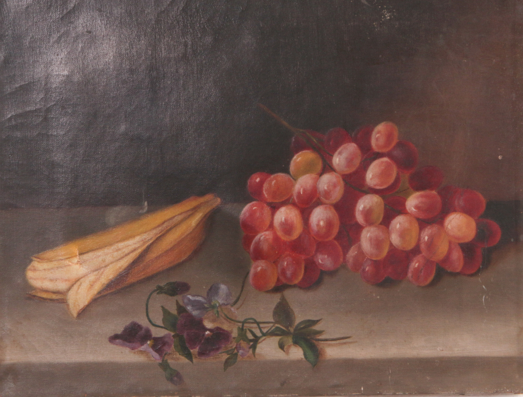 THREE 19TH CENTURY FRUIT STILL LIFE OIL PAINTINGS