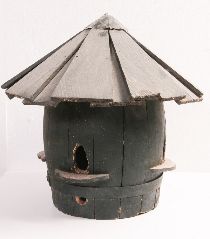 A RARE JOSEPH DODSON BARREL FORM BIRD HOUSE C 1940