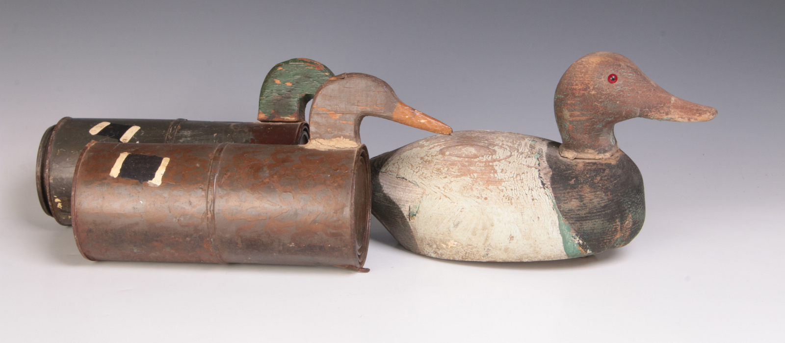 THREE ANTIQUE DUCK DECOYS