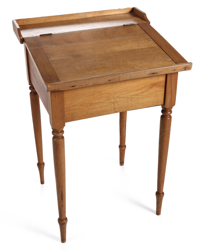 SMALLER 19TH C. SLANT TOP SCHOOLMASTER'S TYPE DESK