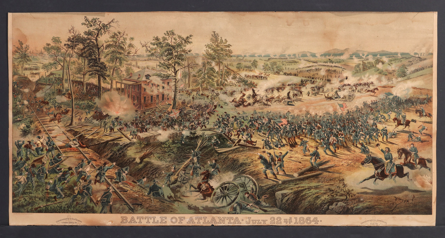 BATTLE OF ATLANTA PUB BY MCCORMICK HARVESTING 1888