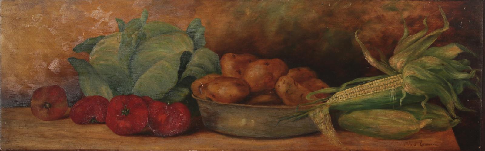 CLARA LEMMON (FL. 1890, NEWTON, KAN.) OIL ON PANEL