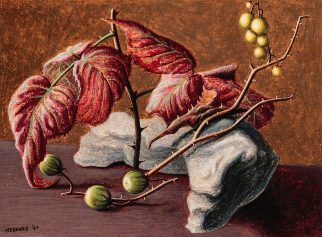 ROGER MEDEARIS (1920-2001) EGG TEMPERA ON PANEL