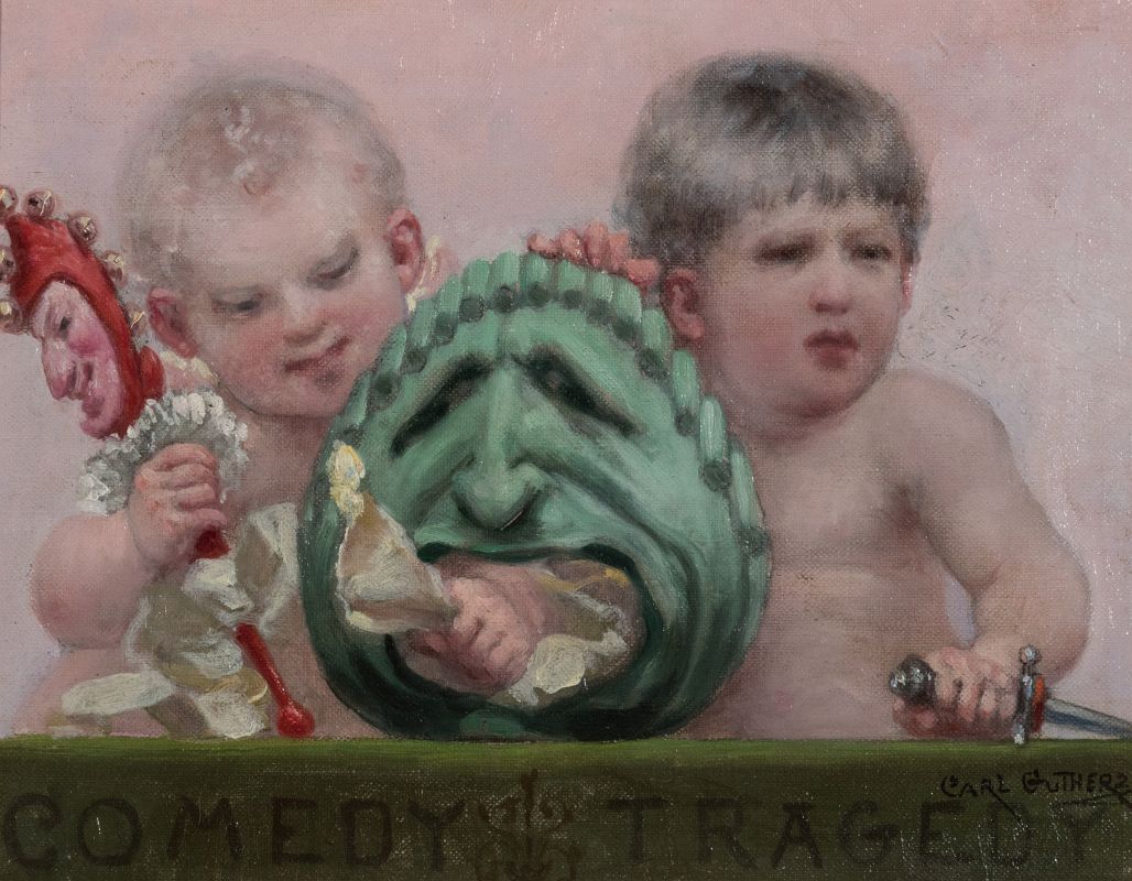 CARL GUTHERZ (1844-1907) OIL ON CANVAS BOARD