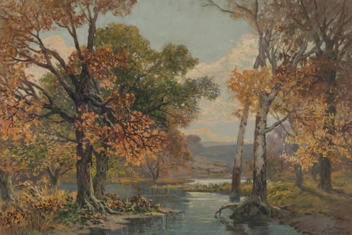 LEBRUN JENKINS (MISSOURI 1876-1952) OIL ON PANEL