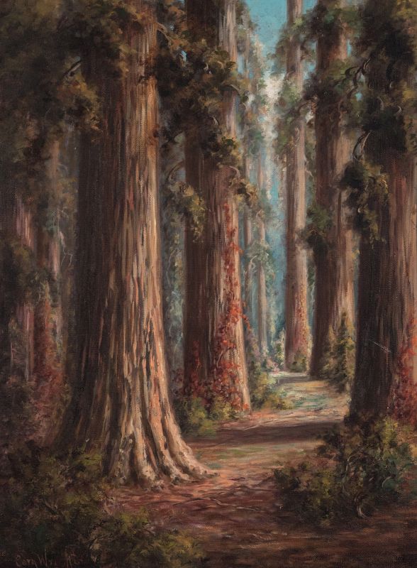 CORA WRIGHT (CALIFORNIA 1868-1948) OIL ON CANVAS