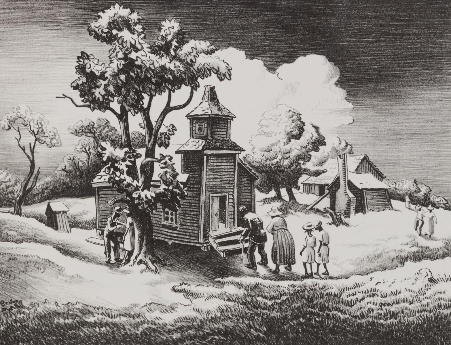 THOMAS HART BENTON (1889-1975) PENCIL SIGNED LITHO