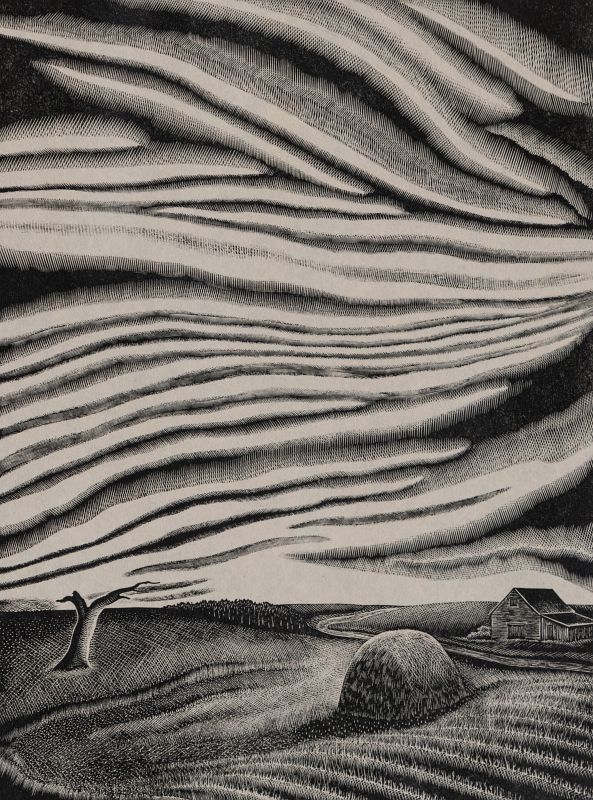 ERNEST HUBERT DEINES (1894-1967) WOOD ENGRAVING