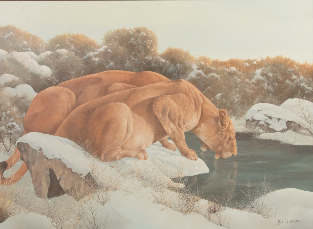 PATRICK WAYNE GORMAN (1929-2017) OIL ON PANEL