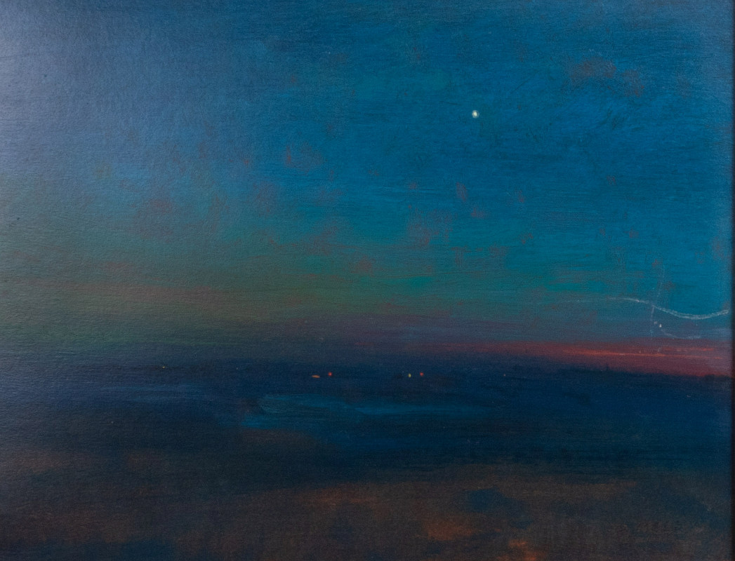 DAVID MELBY (1942-2014) OIL ON BOARD