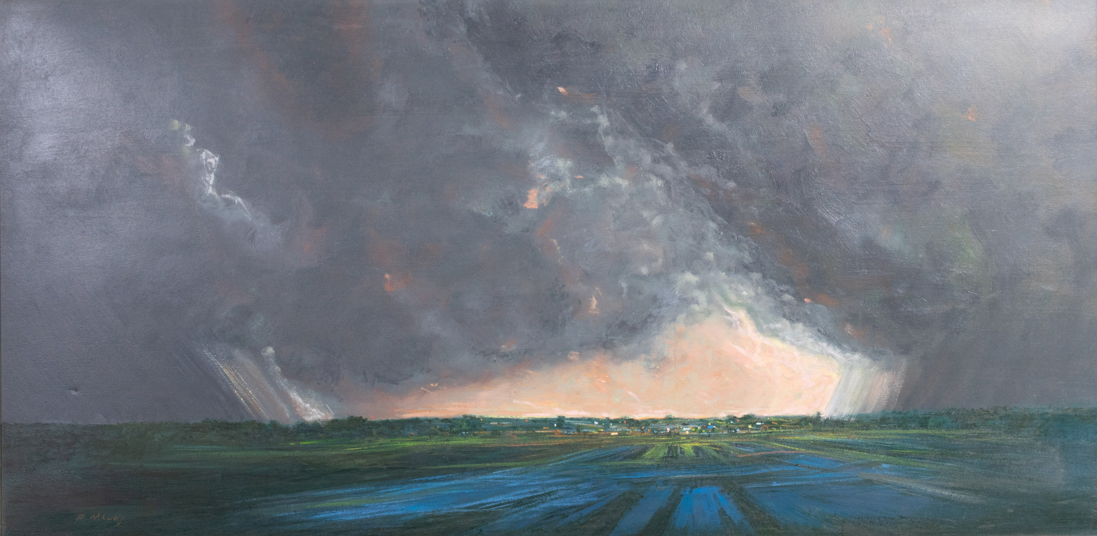 DAVID MELBY (1942-2014) OIL ON BOARD