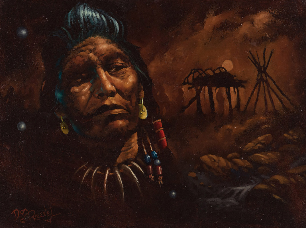 DON PRECHTEL (BORN 1936) OIL ON PANEL