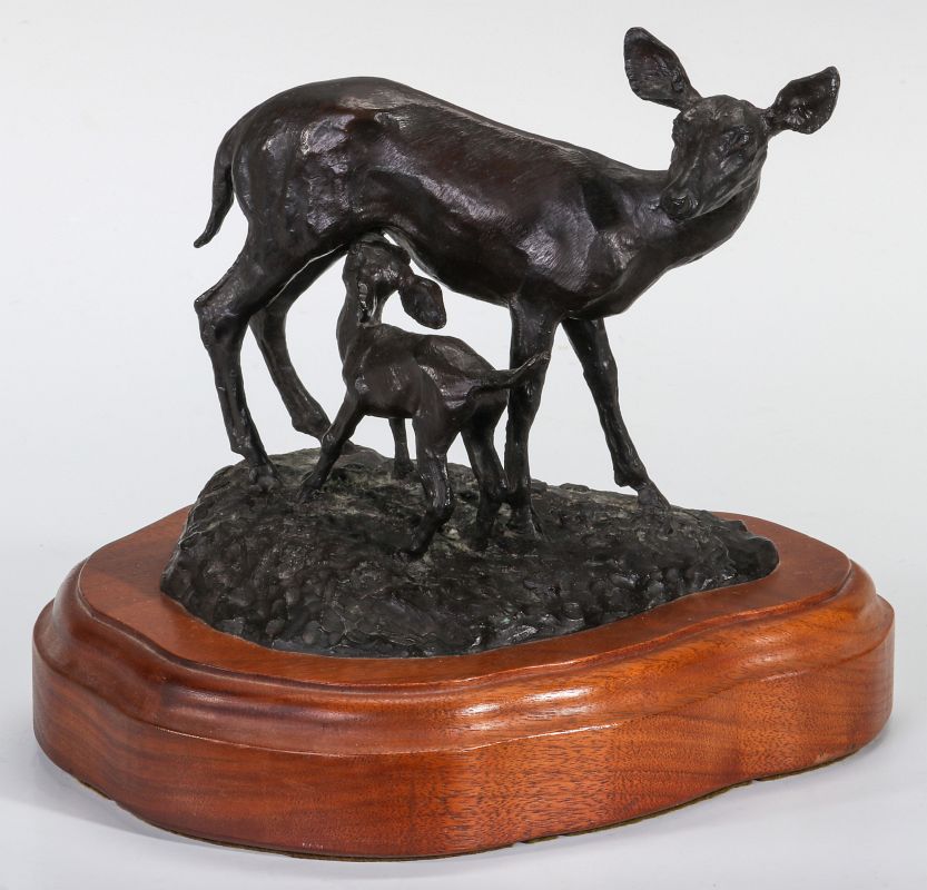 TED LONG (1932-2007) BRONZE SCULPTURE