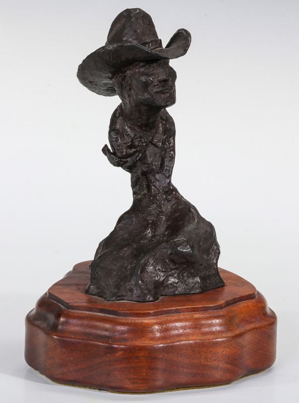 TED LONG (1932-2007) BRONZE SCULPTURE