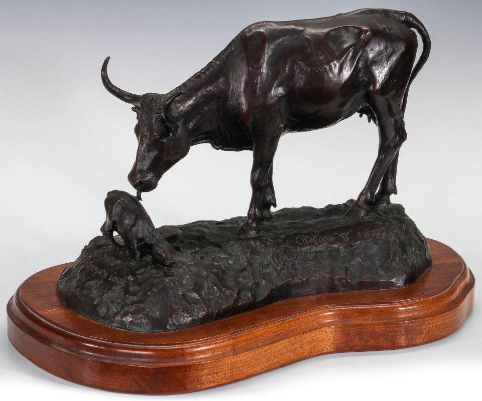 TED LONG (1932-2007) BRONZE SCULPTURE