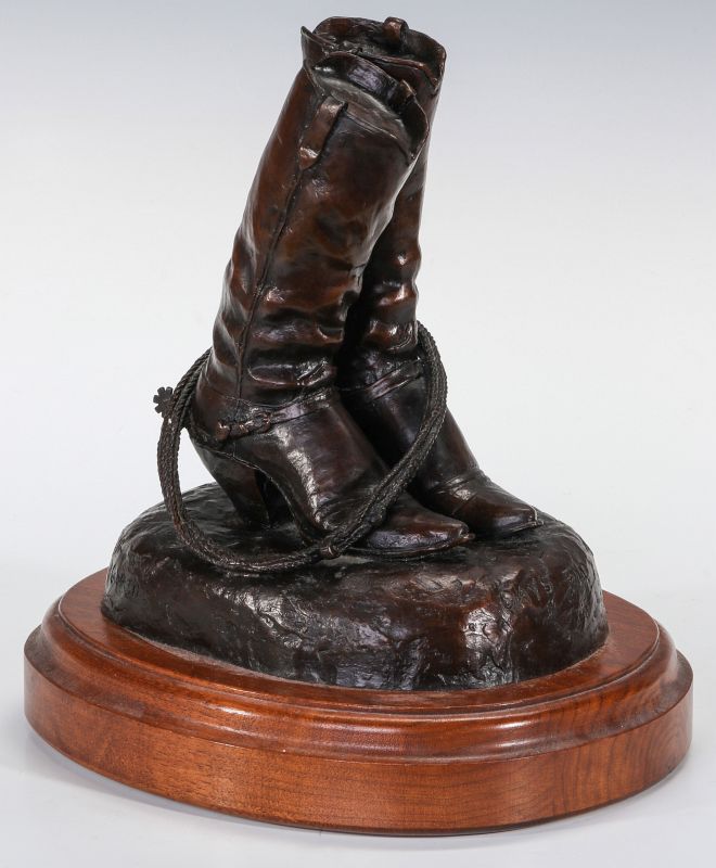 TED LONG (1932-2007) BRONZE SCULPTURE