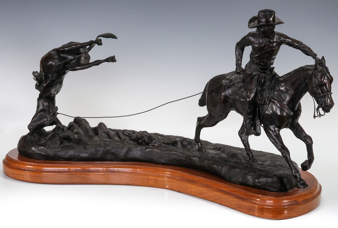 TED LONG (1932-2007) BRONZE SCULPTURE