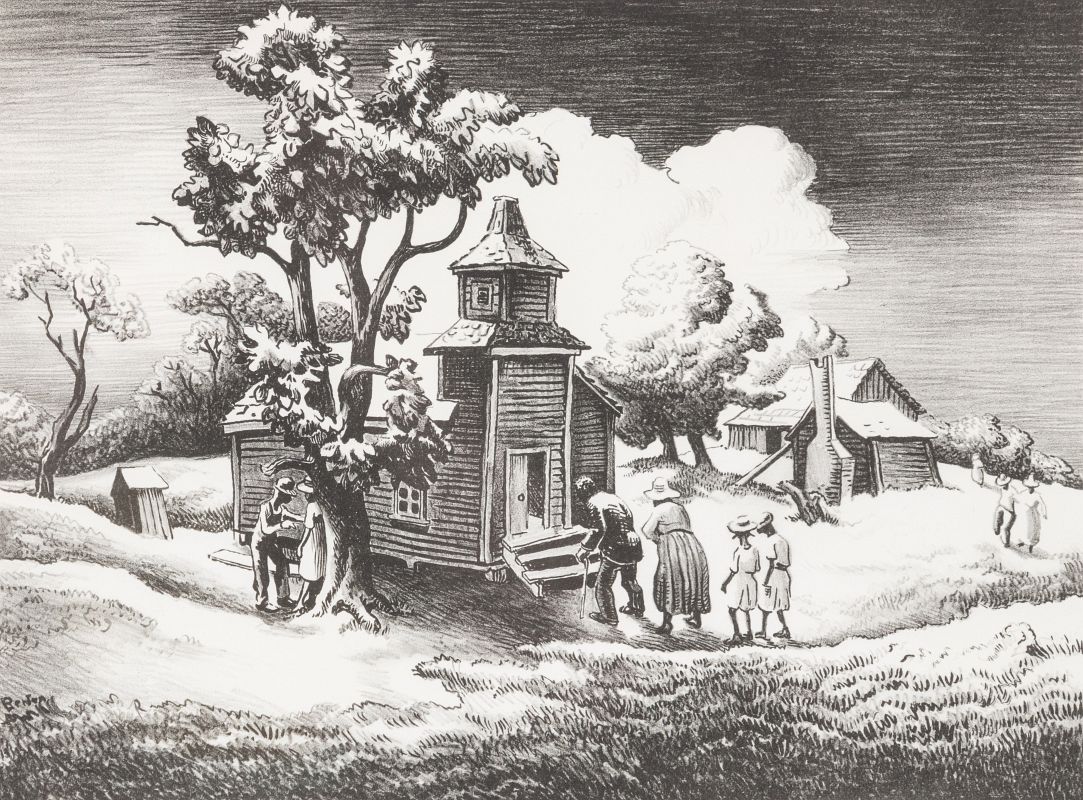 THOMAS HART BENTON (1889-1975) PENCIL SIGNED LITHO