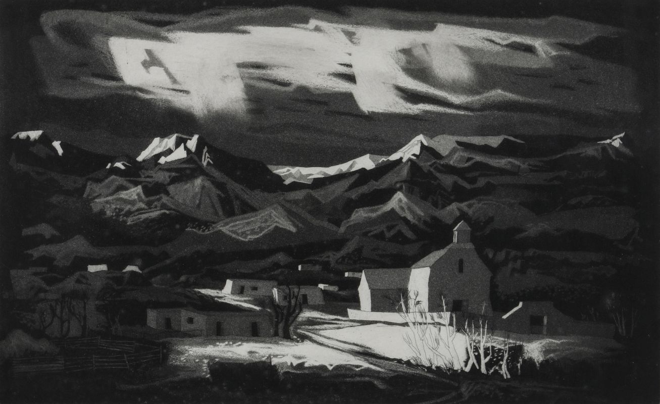 DOEL REED (1895-1985) PENCIL SIGNED AQUATINT