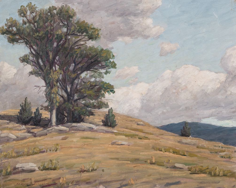 ANDREW THOMAS SCHWARTZ (1867-1942) OIL ON PANEL