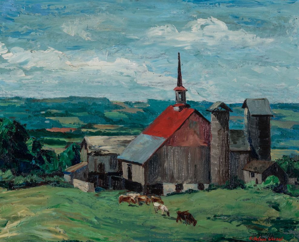 C. HELWIG WENZEL (20TH C.) OIL ON PANEL