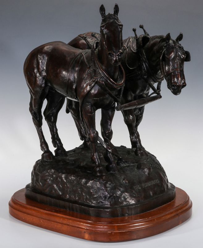 TED LONG (1932-2007) BRONZE SCULPTURE