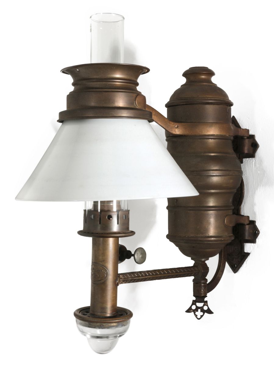 AN ADAMS & WESTLAKE CO RAILROAD MAIL CAR SIDE LAMP