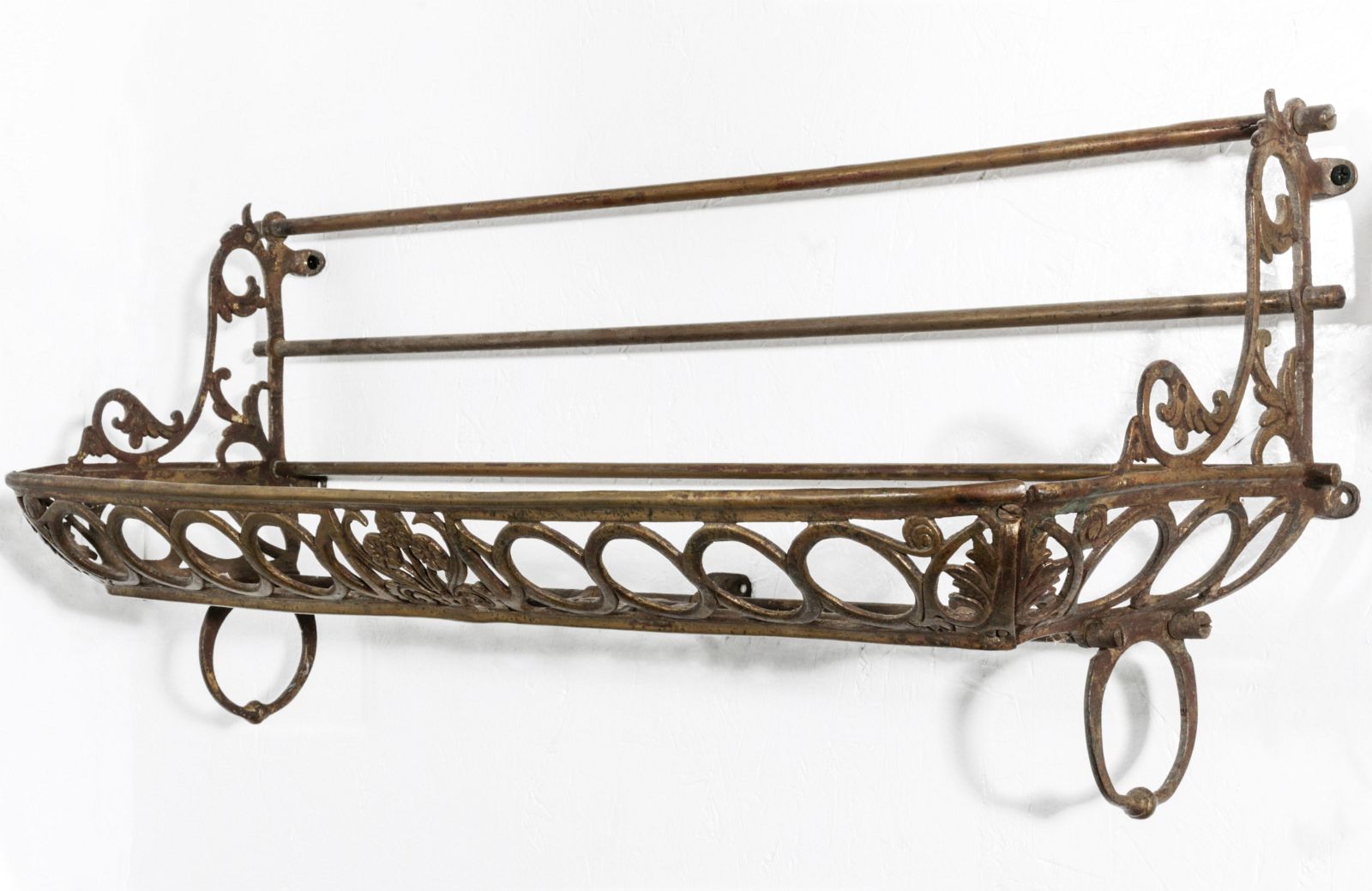 AN ADAMS & WESTLAKE RAILROAD CAR BASKET RACK