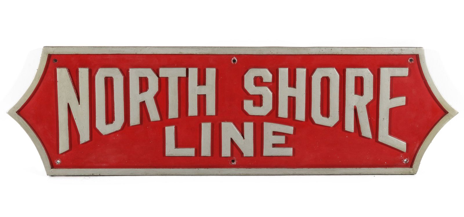 A NORTH SHORE LINE CAST ALUMINUM LOCOMOTIVE PLAQUE