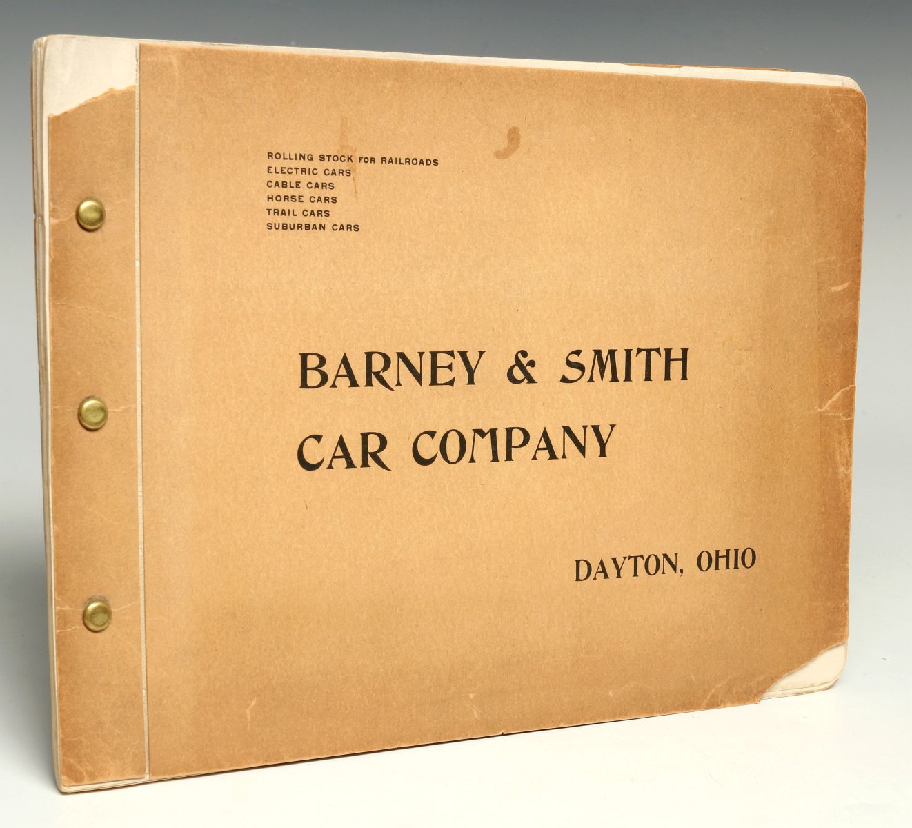 BARNEY & SMITH CAR CO. RR ROLLING STOCK CATALOG