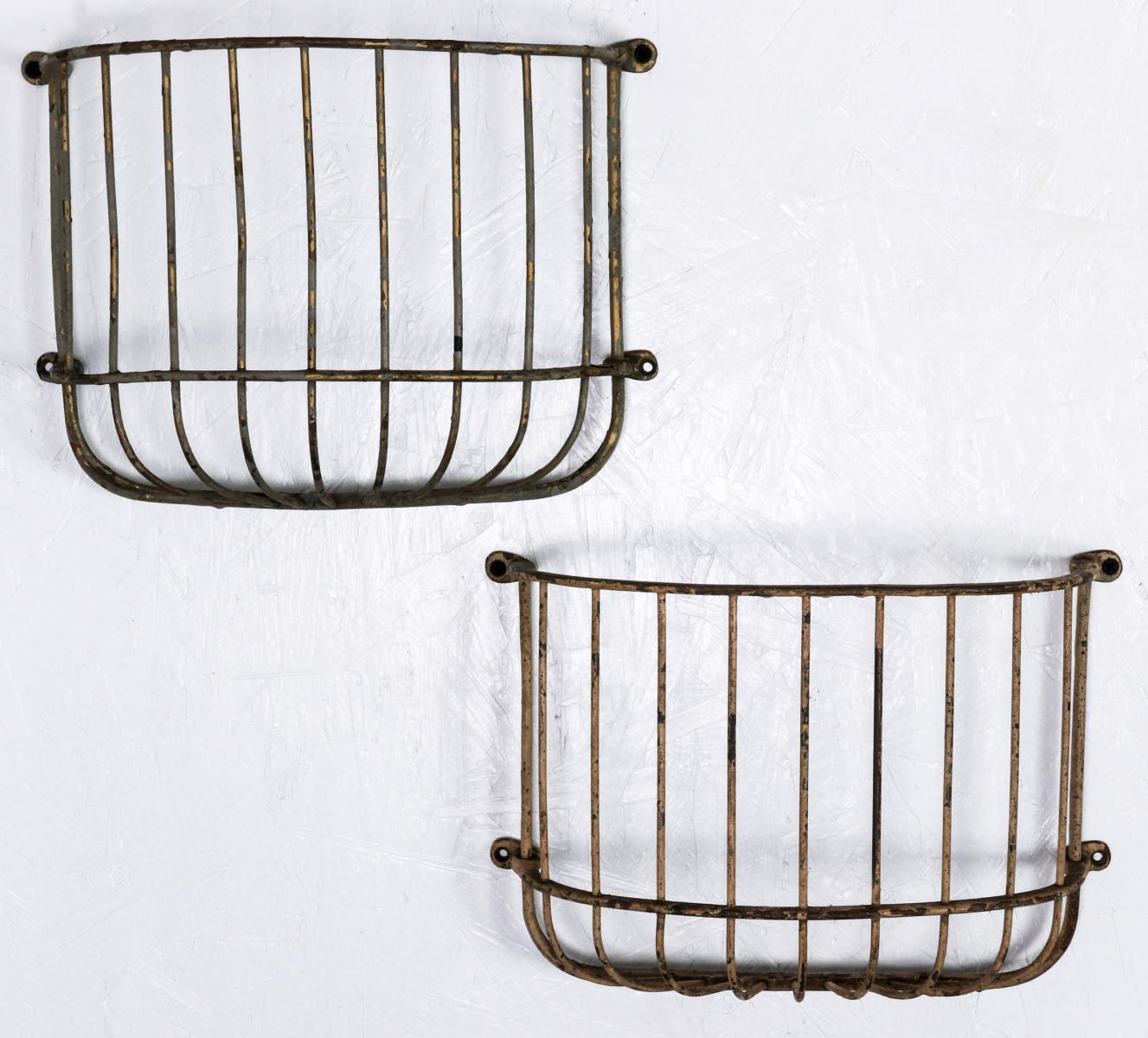 A PAIR OF PULLMAN RAILCAR TOWEL BASKETS