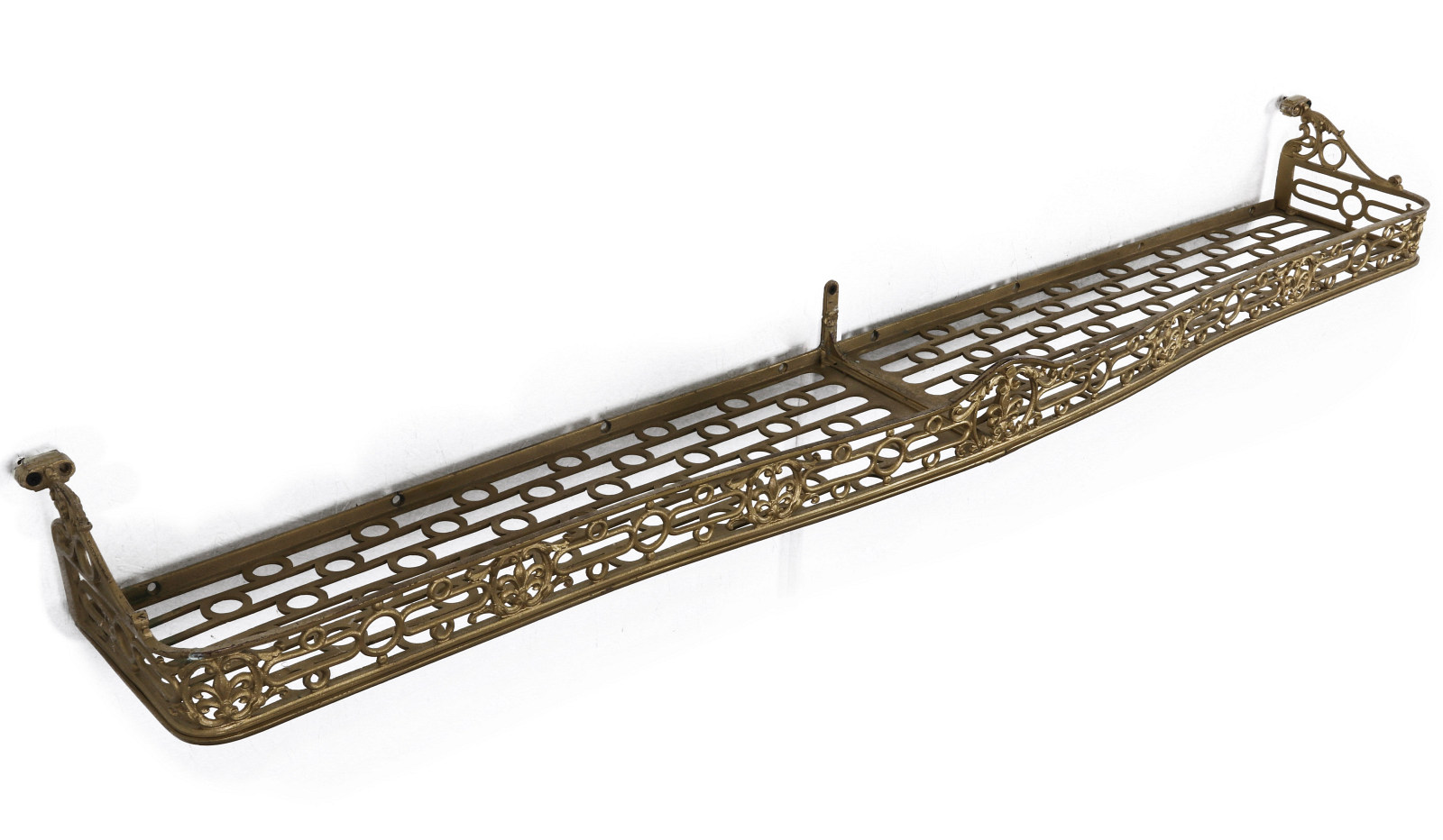 A 56-INCH ANTIQUE RAILROAD BASKET SHELF